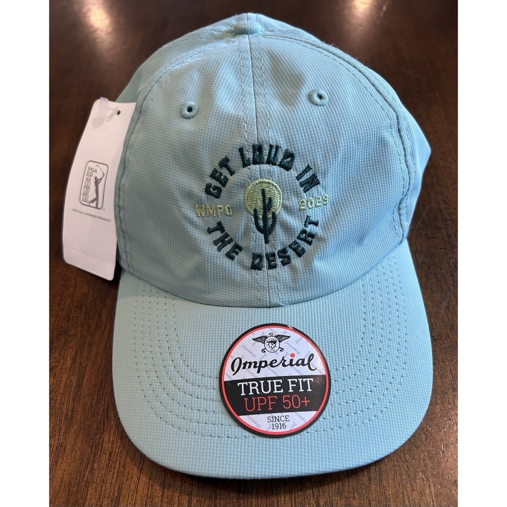 WMPO 2023 Get Loud PGA Imperial Turquoise Golf Hat Adjustable Strap Back NWT